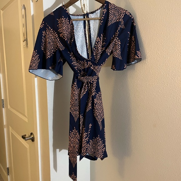 SheIn Print Wrap Dress - Picture 1 of 3